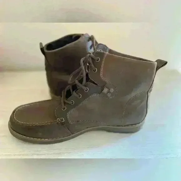 GBX Men's Brown Leather Lace-Up Boots - Size 12