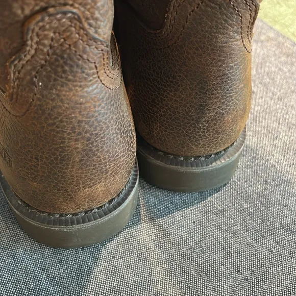 Georgia Boot Carbo-Tec Wellington Work Boot Brown Leather Size 12