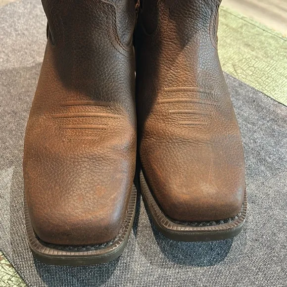 Georgia Boot Carbo-Tec Wellington Work Boot Brown Leather Size 12