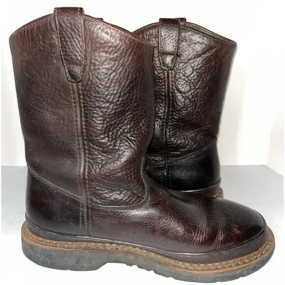 Georgia Giant Wellington Pull-On Work Boots G4274 Brown Men's Size 11.5 M