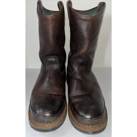 Georgia Giant Wellington Pull-On Work Boots G4274 Brown Men's‎ Size 11.5 M