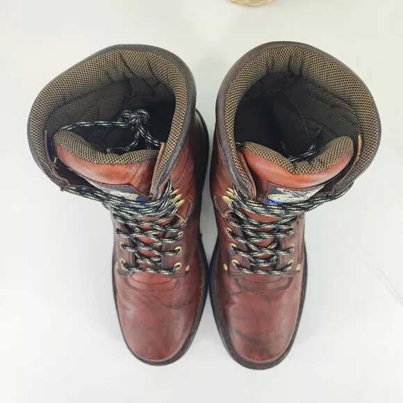 Georgia Men's Eagle Light Russet  Brown Leather Work Boots Size 12M US