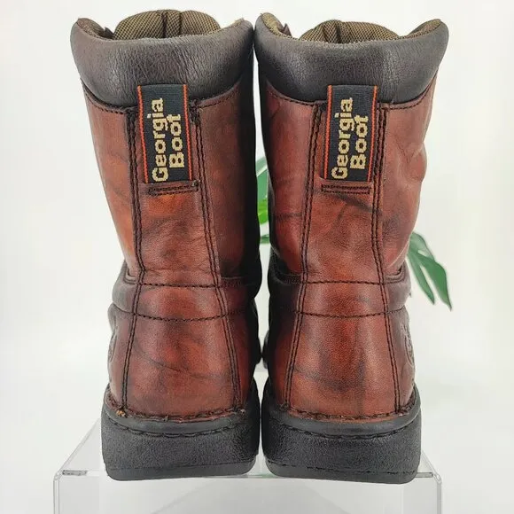 Georgia Men's Eagle Light Russet  Brown Leather Work Boots Size 12M US