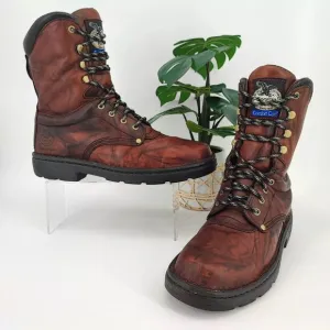 Georgia Men's Eagle Light Russet  Brown Leather Work Boots Size 12M US