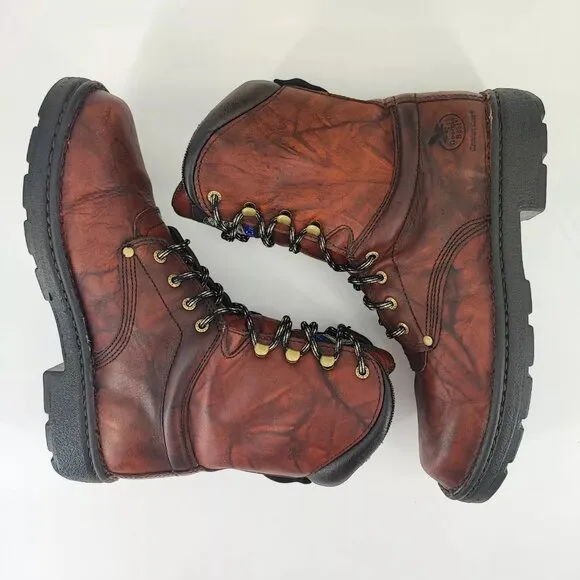 Georgia Men's Eagle Light Russet  Brown Leather Work Boots Size 12M US