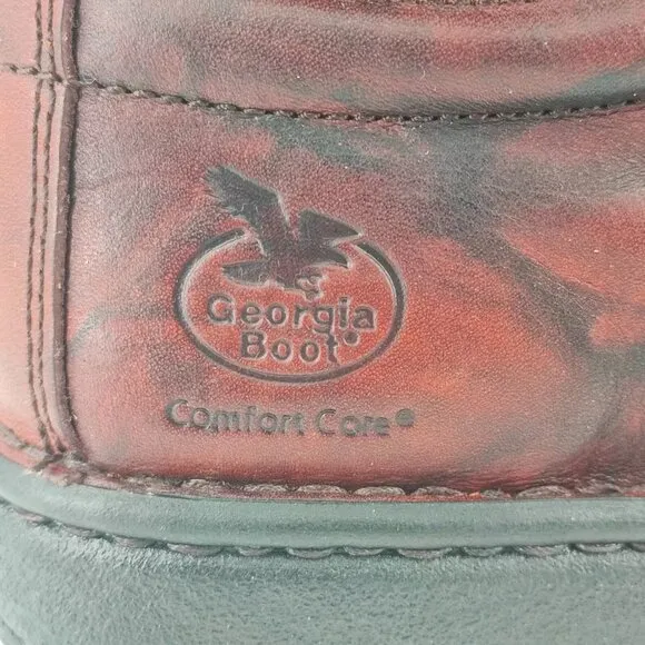 Georgia Men's Eagle Light Russet  Brown Leather Work Boots Size 12M US