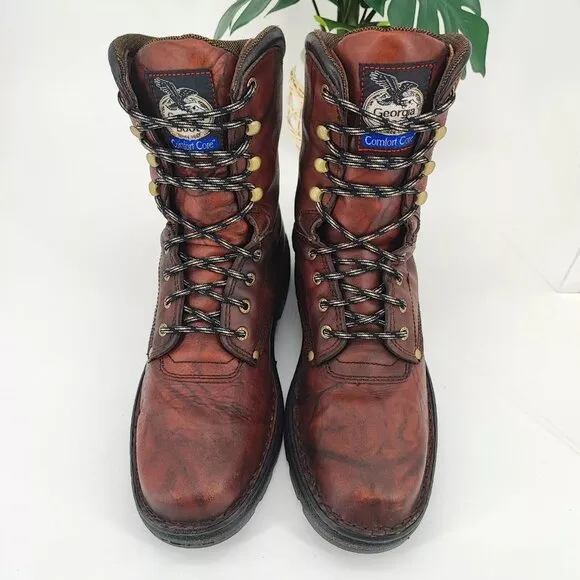 Georgia Men's Eagle Light Russet  Brown Leather Work Boots Size 12M US