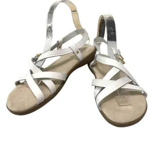 G.H. BASS - SUNJUNS - SIZE 10 - THE MARGIE - FAUX LEATHER CRISSCROSS SANDALS S5