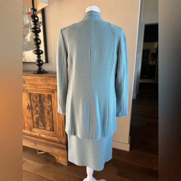 Gianfranco Ferre Studio Vintage 4 Piece Blue Skirt Business Suit 6 Small belt