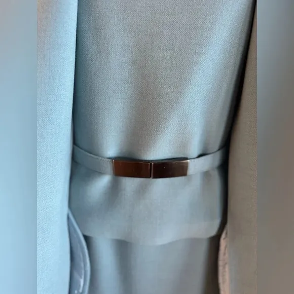 Gianfranco Ferre Studio Vintage 4 Piece Blue Skirt Business Suit 6 Small belt