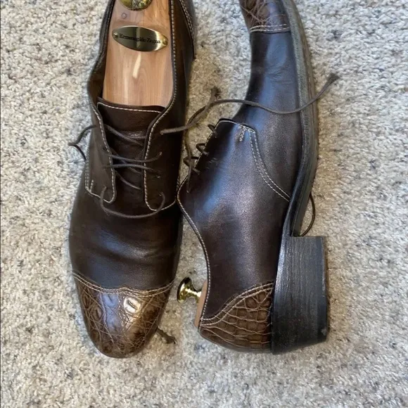 Gianni Barbato Stylish lace up  Brown Shoes for Men (Size 43.5)