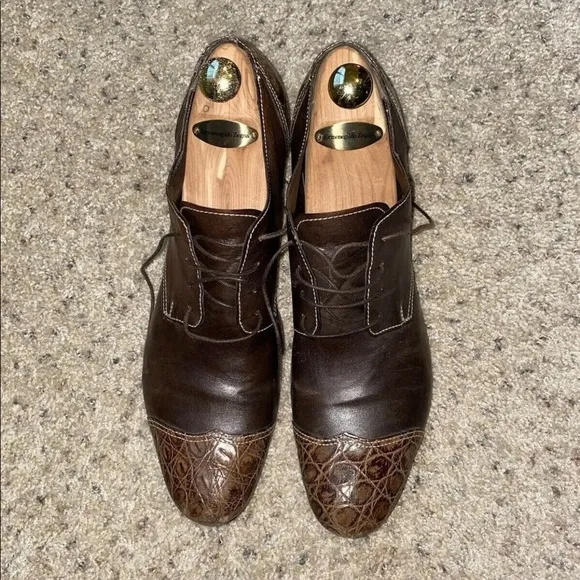 Gianni Barbato Stylish lace up  Brown Shoes for Men (Size 43.5)