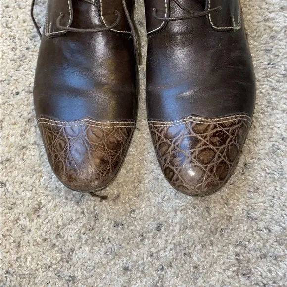 Gianni Barbato Stylish lace up  Brown Shoes for Men (Size 43.5)