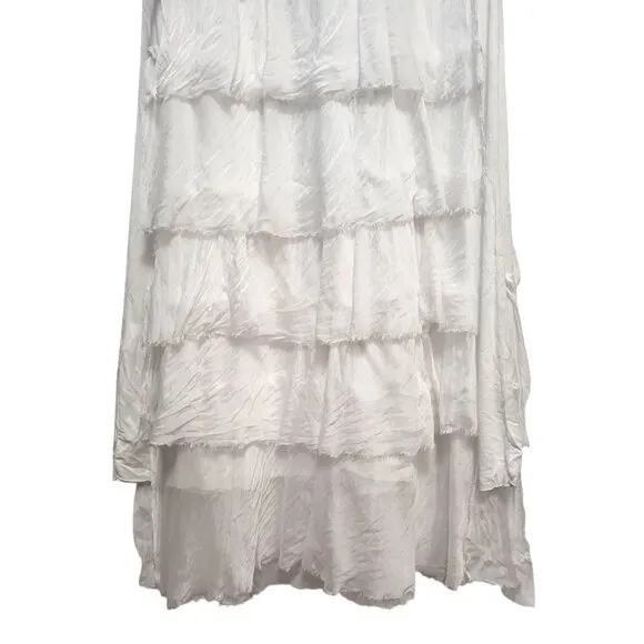 GIGI MODA Siena Dress Deconstructed Silk Tiered Long Maxi