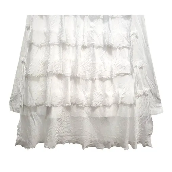 GIGI MODA Siena Dress Deconstructed Silk Tiered Long Maxi