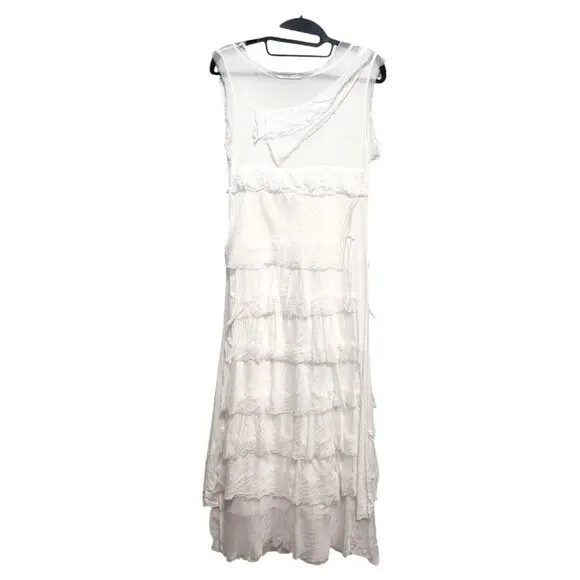 GIGI MODA Siena Dress Deconstructed Silk Tiered Long Maxi
