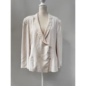 Giorgio Armani ivory brocade cocktail blazer Size 12
