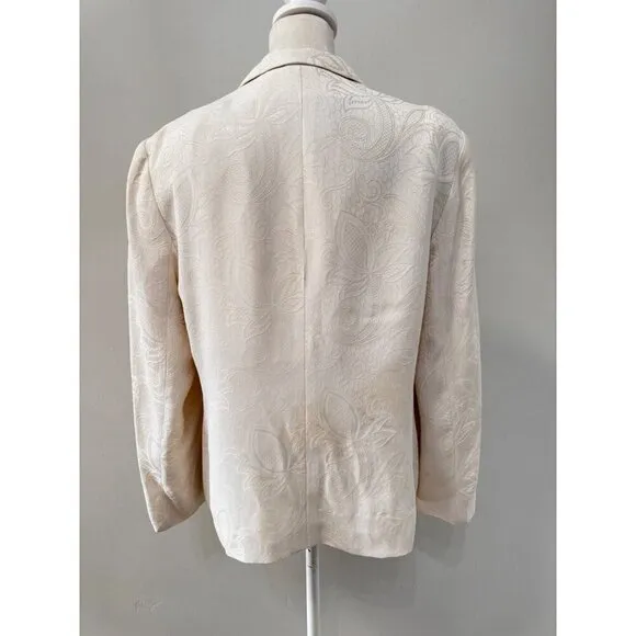 Giorgio Armani ivory brocade cocktail blazer Size 12