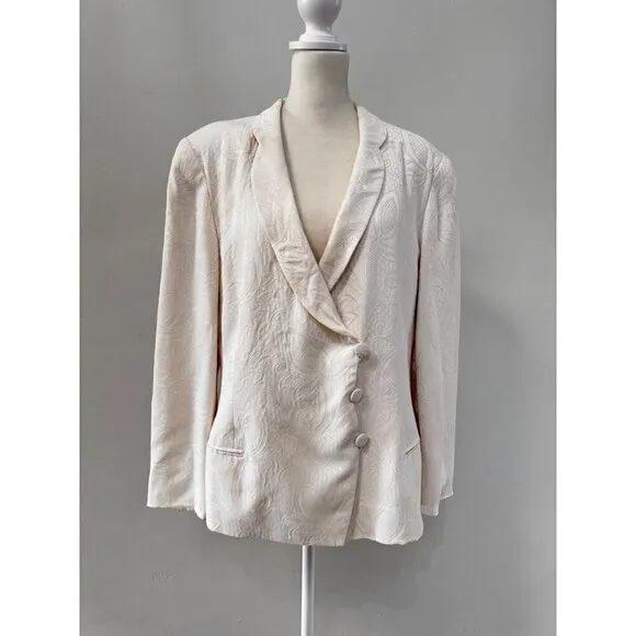 Giorgio Armani ivory brocade cocktail blazer Size 12