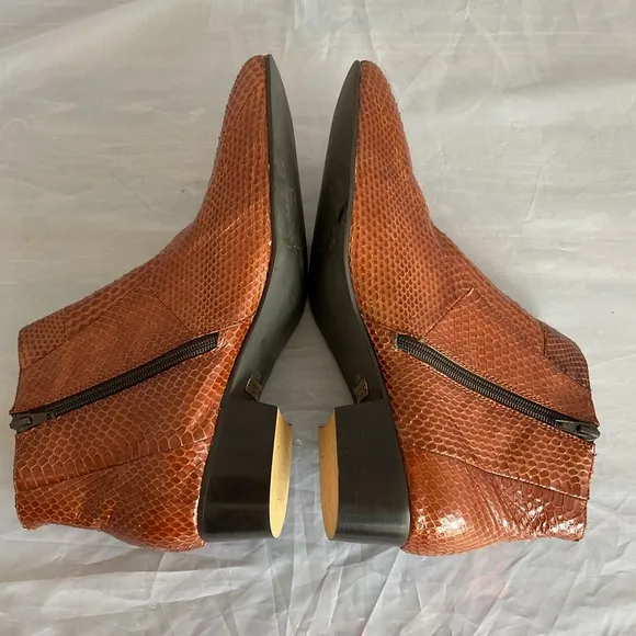 Giorgio Brutini Brown Cognac Snakeskin Boots Men’s Size 12