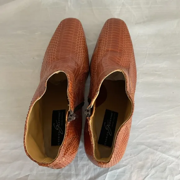 Giorgio Brutini Brown Cognac Snakeskin Boots Men’s Size 12