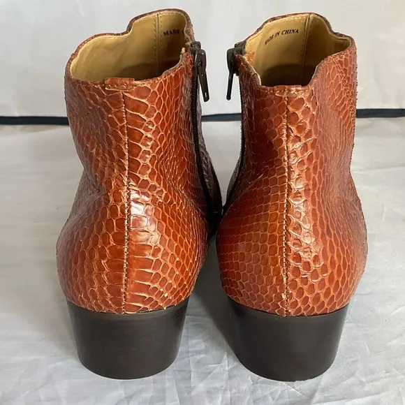 Giorgio Brutini Brown Cognac Snakeskin Boots Men’s Size 12
