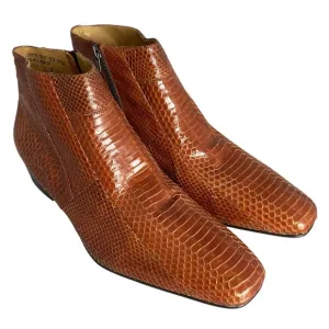 Giorgio Brutini Brown Cognac Snakeskin Boots Men’s Size 12