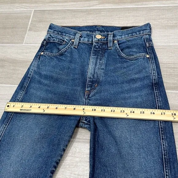 Goldsign Vintage High Rise Cropped Straight Leg Jeans in Hayward Wash Size 24