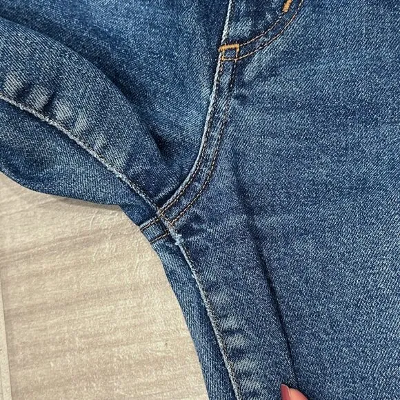 Goldsign Vintage High Rise Cropped Straight Leg Jeans in Hayward Wash Size 24