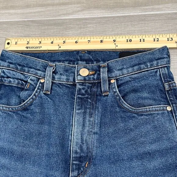 Goldsign Vintage High Rise Cropped Straight Leg Jeans in Hayward Wash Size 24