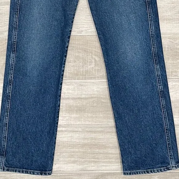 Goldsign Vintage High Rise Cropped Straight Leg Jeans in Hayward Wash Size 24