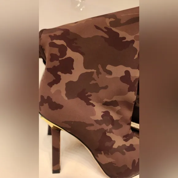 Good American Camo Over The Knee Boots Size 9 &amp; 11 Thigh High Heeled Boots