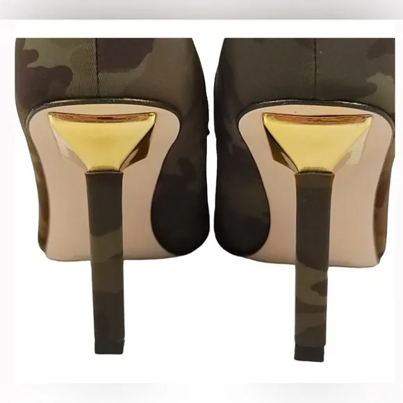 GOOD AMERICAN NEOPRENE KICKSTAND BOOTIE CAMO NWOB