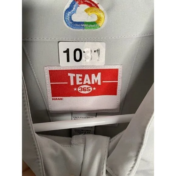 Google Employee Softshell Jacket Men’s M Medium Light Gray/Ivory Fleece Lined