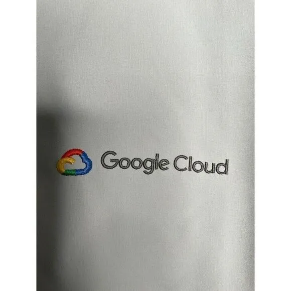 Google Employee Softshell Jacket Men’s M Medium Light Gray/Ivory Fleece Lined