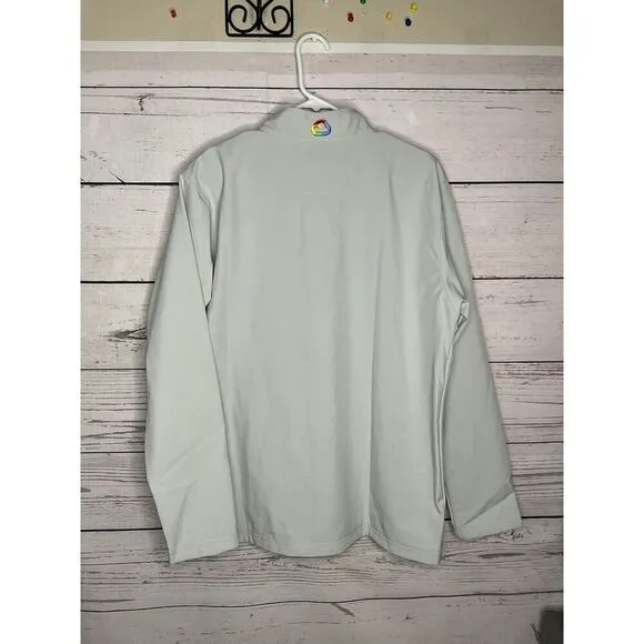 Google Employee Softshell Jacket Men’s M Medium Light Gray/Ivory Fleece Lined