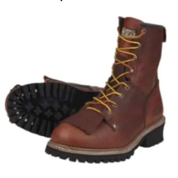 Gravel Gear Lace Up Brown Leather Logger Work Boots Mens size 13 W