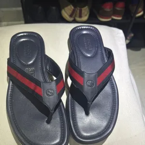 Gucci Black and Red Sandals