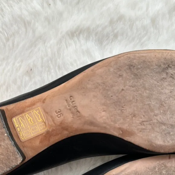 Gucci Black Leather Women's Shoes