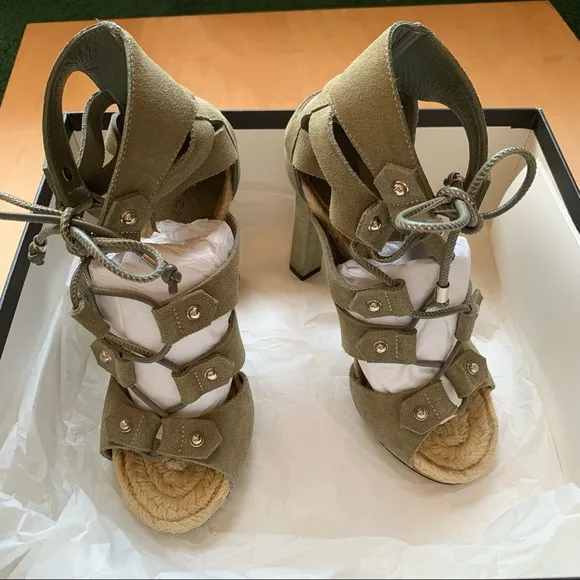 Gucci “Jasmine” Espadrille High Heel Sandals