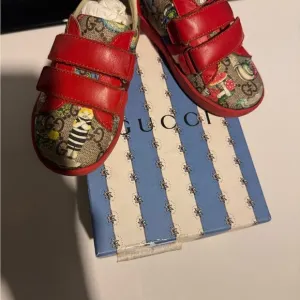 Gucci Kids Red Patterned Shoes