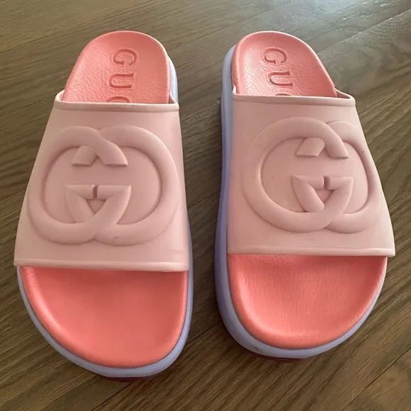 Gucci Pink and Peach Sandals