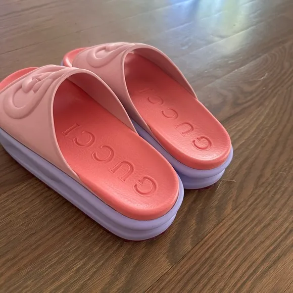 Gucci Pink and Peach Sandals