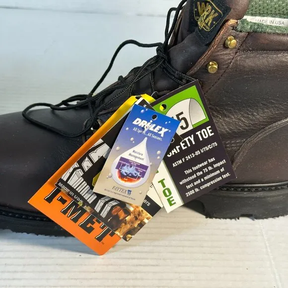 Hard toe Leather Mens 9.5