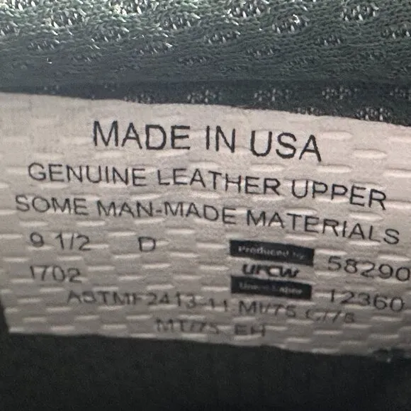 Hard toe Leather Mens 9.5