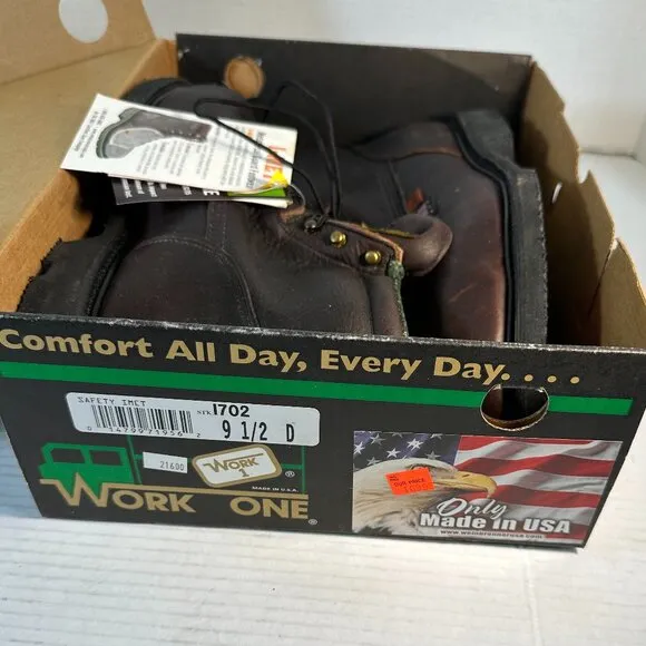 Hard toe Leather Mens 9.5