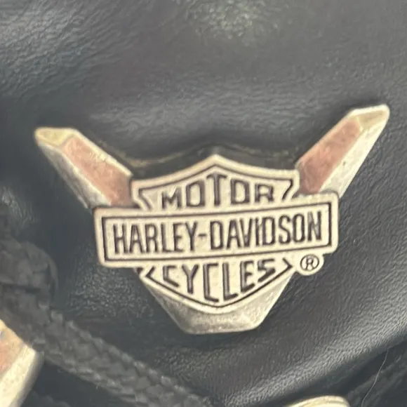 Harley-Davidson Black Combat Moto Boots with Buckles and Zippers BAB7932A