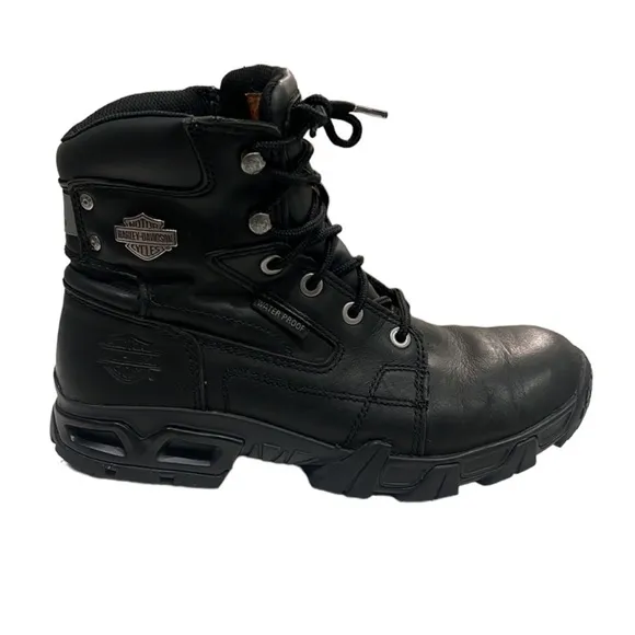 Harley-Davidson Men's Andy Waterproof Black Lace Boots Size 9
