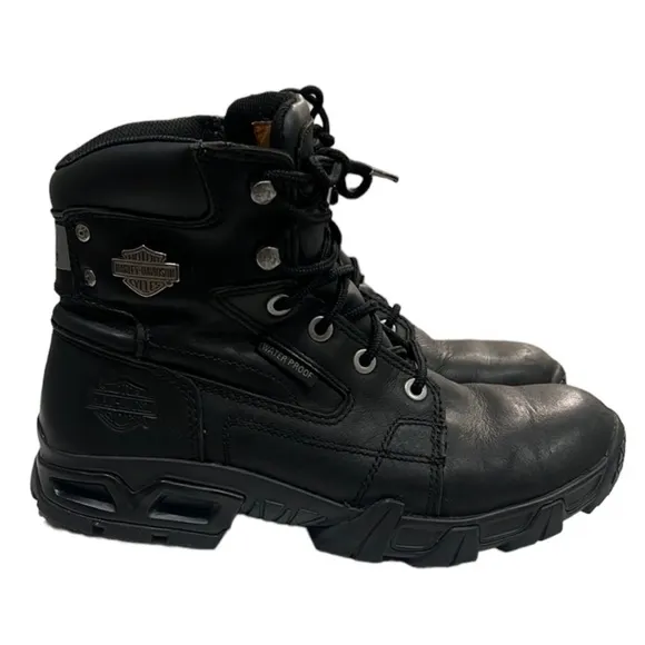 Harley-Davidson Men's Andy Waterproof Black Lace Boots Size 9