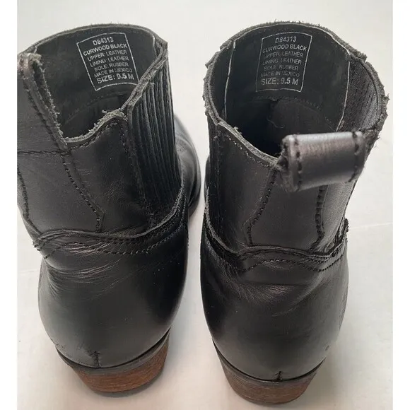 🔷Harley Davison Women’s Leather Black Ankle Western Riding Biker Boots Size 9.5